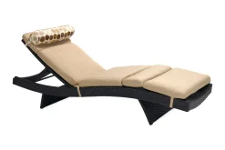 Solstol Stella Med Kudde 200x655xh33 Mörkbrun