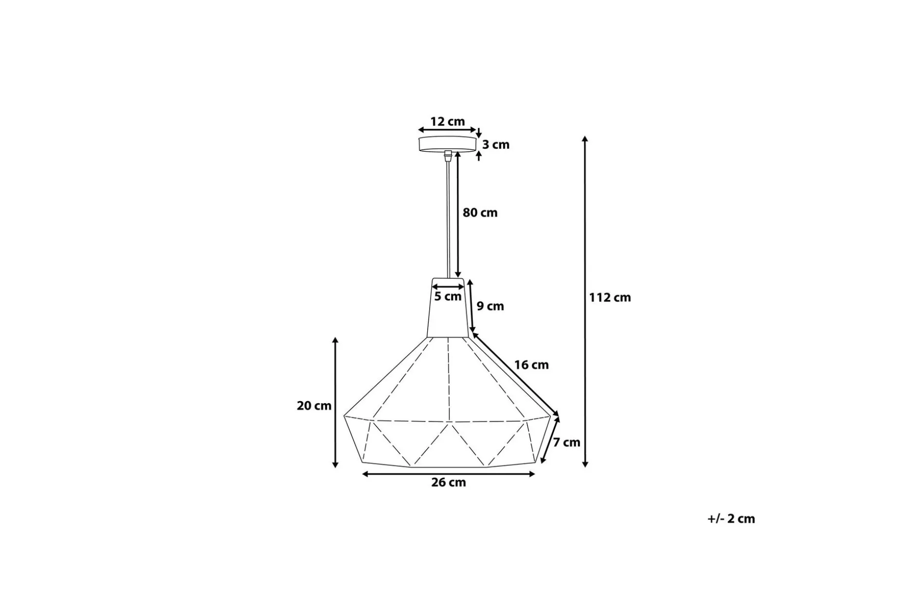 Somme Taklampa 26 cm