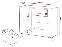 Sovren Byrå 106 cm
