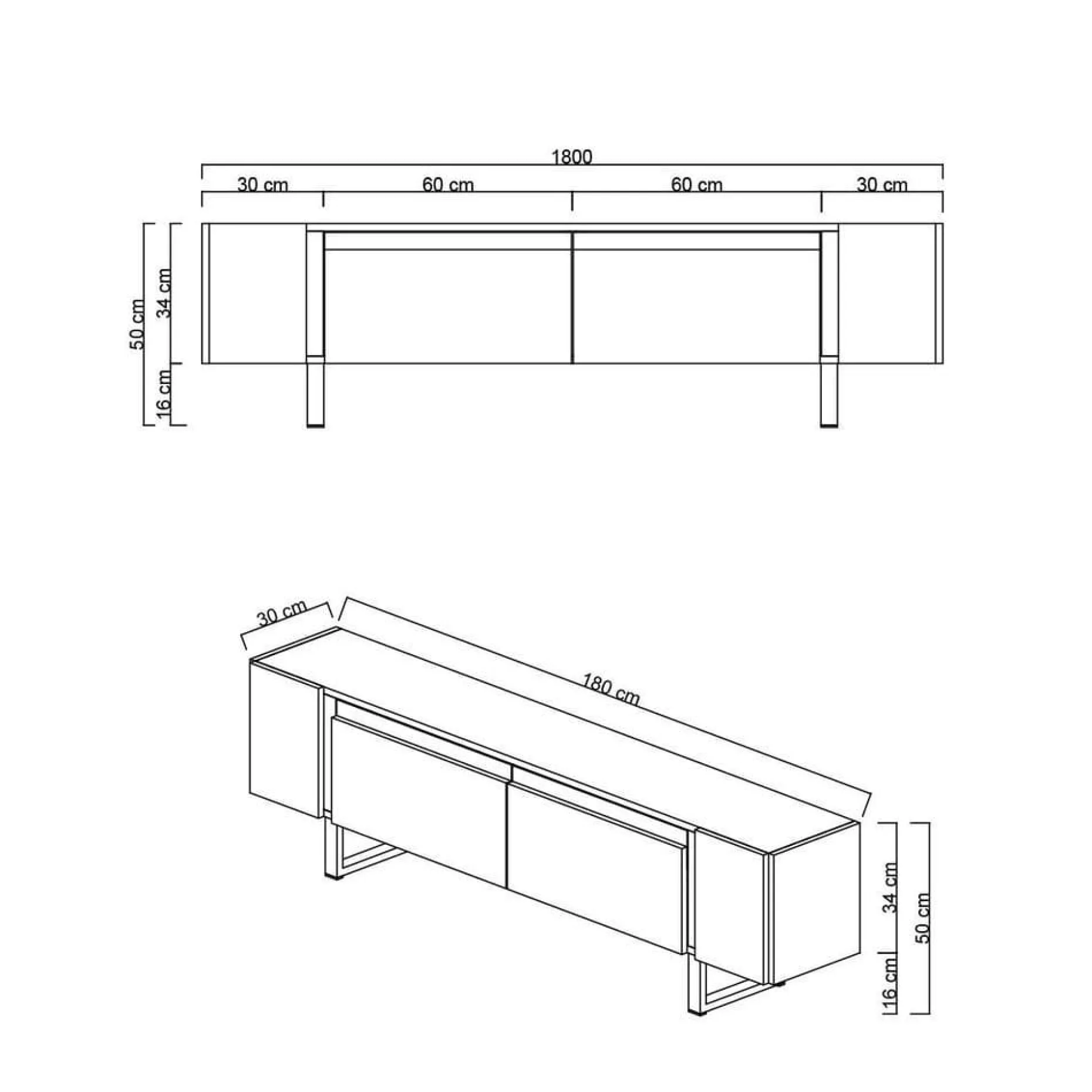 Sozi Tv-bänk 180 cm