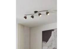 Spotlight Eglo Bimeda med 4 Lampor Nickel-Nero, Krom