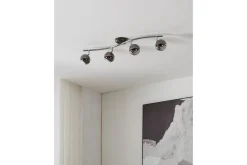 Spotlight Eglo Bimeda med 4 Lampor Nickel-Nero, Krom