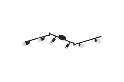 Spotlight Eglo Buzz-Led med 6 Lampor Svart
