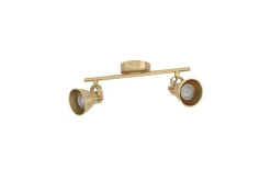 Spotlight Eglo Seras med 2 Lampor Borstad Mässing/Guld