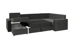 Staffin 4-sits Hörnbäddsoffa Ljusgrå