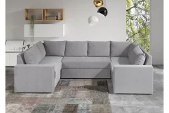 Staffin 4-sits Hörnbäddsoffa Light grey/Dark grey