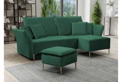 Staffin 3-sits Hörnbäddsoffa Dark green