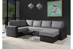 Staffin 4-sits Hörnbäddsoffa Ljusgrå