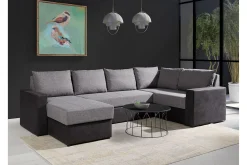 Staffin 4-sits Hörnbäddsoffa Dark grey/Light grey