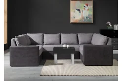 Staffin 4-sits Hörnbäddsoffa Light grey/Dark grey