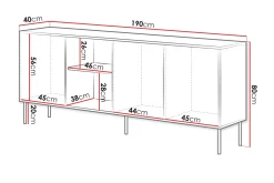 Stintino Skänk 190x40 cm
