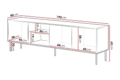 Stintino Tv-bänk 190x40 cm