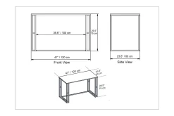 Stodene Skrivbord 120 cm Marmormönster