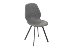 Stol Helena 50x46xh82cm Grått Imiterat Läder