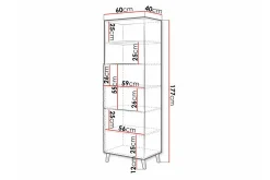 Strontian Bokhylla 60x40 cm Scandinavian Choice Black