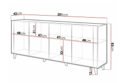 Strontian Highboard Scandinavian Choice White