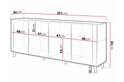 Strontian Highboard Scandinavian Choice Black