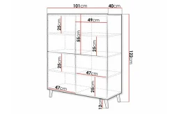 Strontian Highboard Scandinavian Choice Graphite