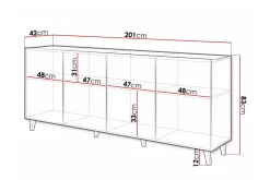 Strontian Highboard Scandinavian Choice White