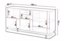 Strontian Highboard Scandinavian Choice Black