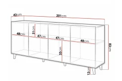 Strontian Highboard Scandinavian Choice Black