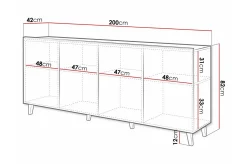Strontian Highboard Scandinavian Choice White