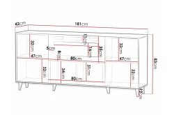 Strontian Highboard Scandinavian Choice Grey