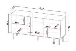 Strontian Highboard Scandinavian Choice White