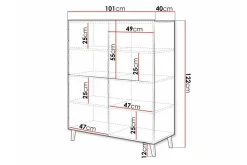 Strontian Highboard Scandinavian Choice White