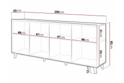 Strontian Highboard Scandinavian Choice White