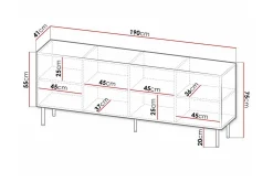 Strontian Highboard Scandinavian Choice Black