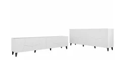 Strontian Möbelset För Vardagsrum Scandinavian Choice White