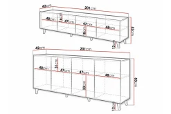 Strontian Möbelset För Vardagsrum Scandinavian Choice Black