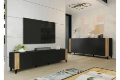 Strontian Möbelset För Vardagsrum Scandinavian Choice Black