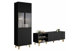 Strontian Möbelset För Vardagsrum Scandinavian Choice Black