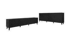 Strontian Möbelset För Vardagsrum Scandinavian Choice Black