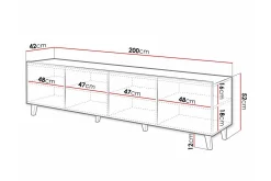 Strontian Tv-skåp 200 cm Scandinavian Choice White