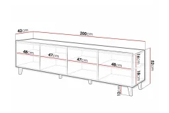 Strontian Tv-skåp 200 cm Scandinavian Choice White