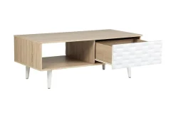 Swanea Soffbord 120 cm med Förvaring Skåp + Hylla
