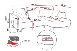 Sycylia Soffa med Divan 3-sits