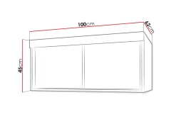 Szaf Hyllförvaring 62x100 cm till Garderob LED-belysning