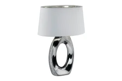 Taba bordslampa 52cm E27 silver/vit