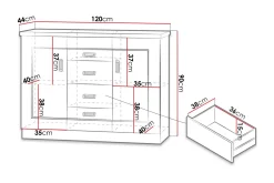 Tadeusz Byrå 120x44x90 cm