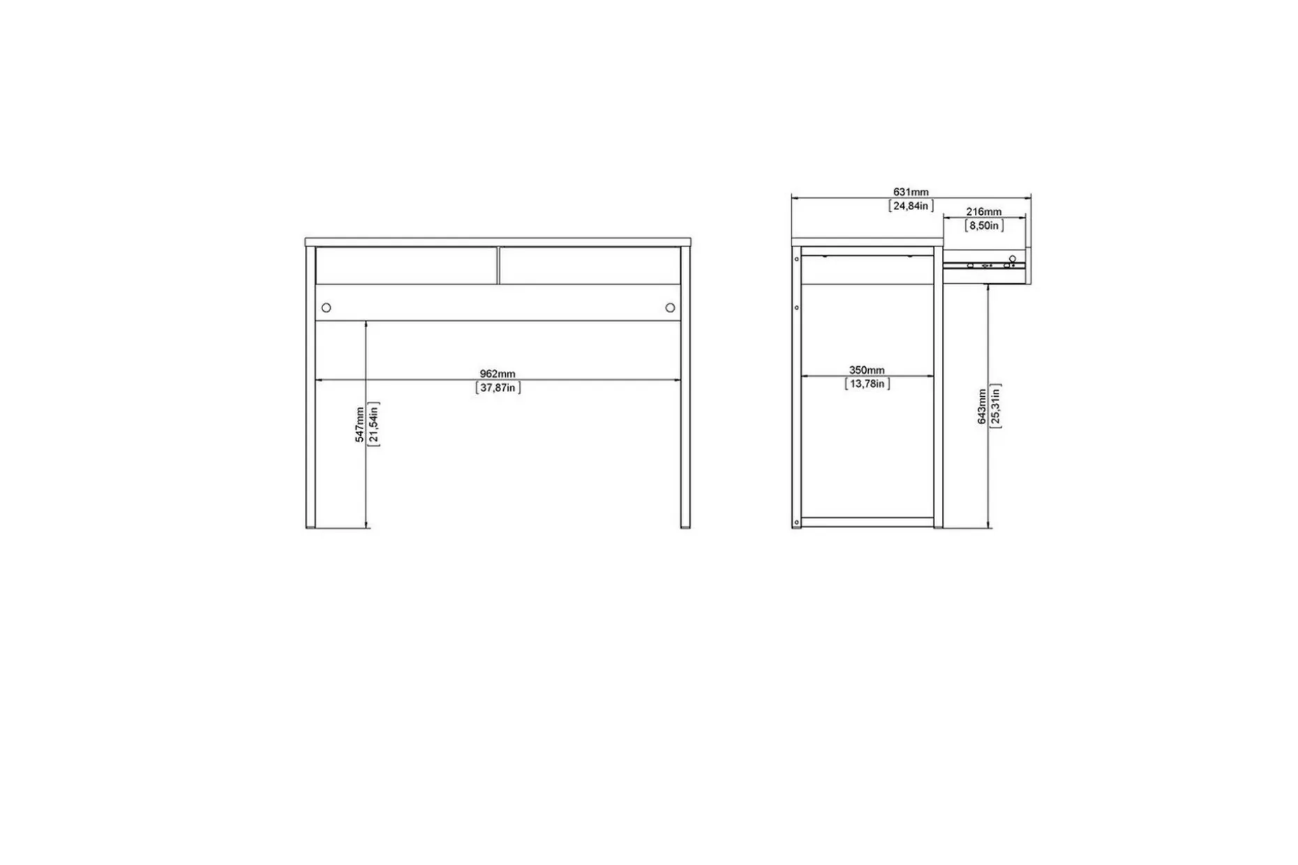 Taketo Skrivbord 40x101,6 cm
