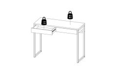 Taketo Skrivbord 40x101,6 cm
