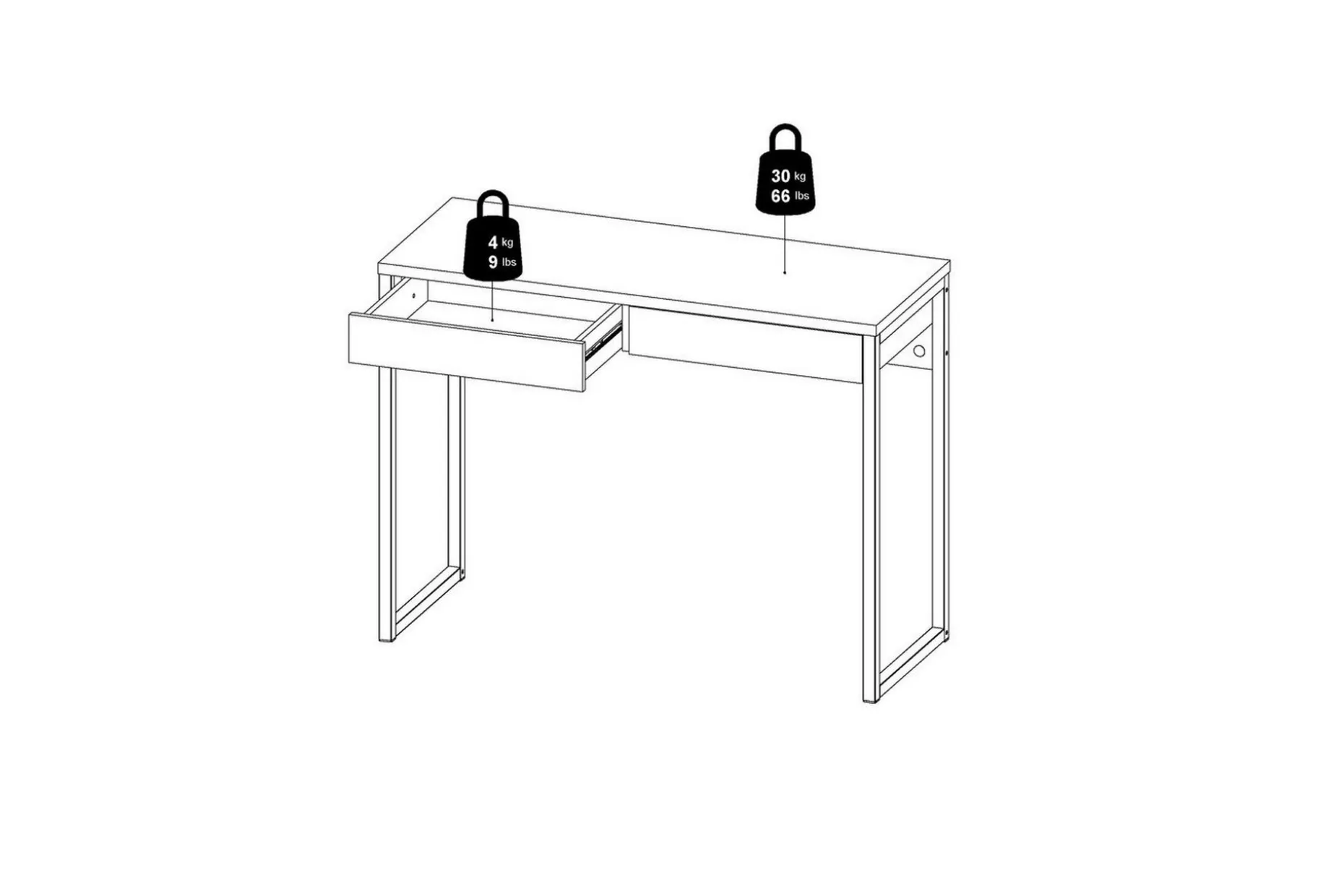 Taketo Skrivbord 40x101,6 cm
