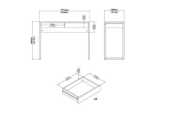 Taketo Skrivbord 40x101,6 cm
