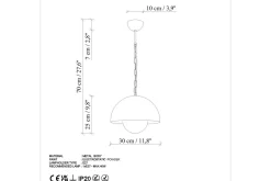 Taklampa Brena Enkelt Uttag Orange
