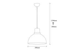 Taklampa Chichelai Single Svart