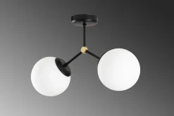 Taklampa Damar Svart/Vit